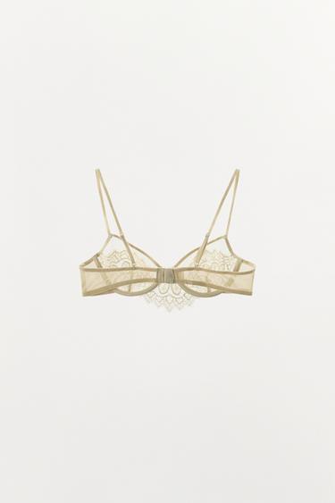 LACE UNDERWIRED BRALETTE - Ecru by Zara - Image 4