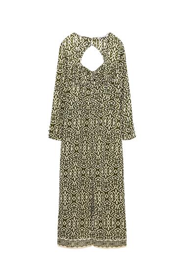 PRINTED MIDI DRESS