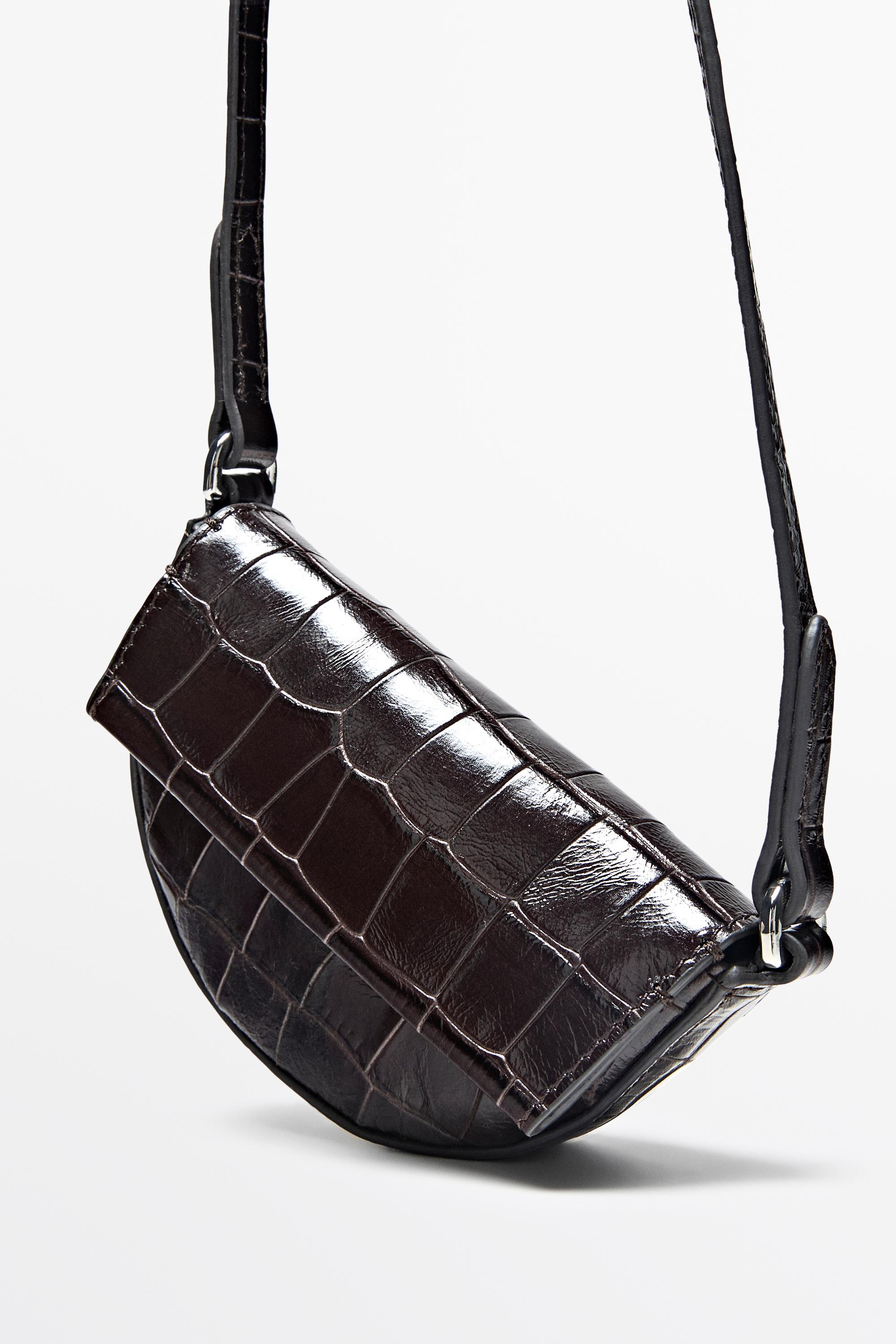 Croco-effect leather mini bag