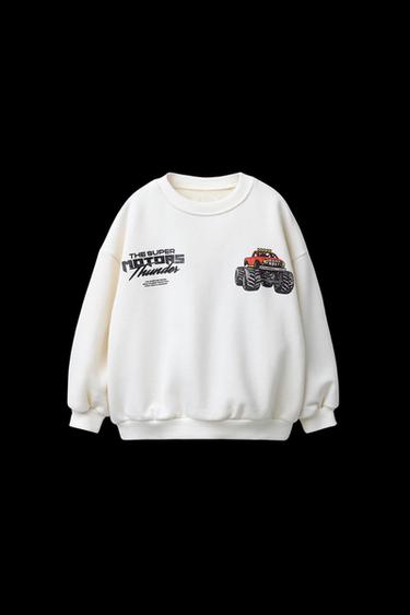 SUDADERA ESTAMPADA COCHES - Crudo de Zara - Imagen 0