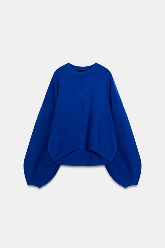 KNIT JUMPER WITH LOOSE-FIT SLEEVES - Bluish by Zara - Image 0
