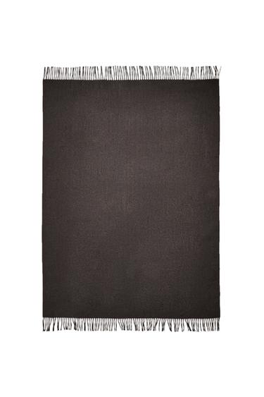EXTRA SOFT PLAIN THROW - Dark grey by Zara