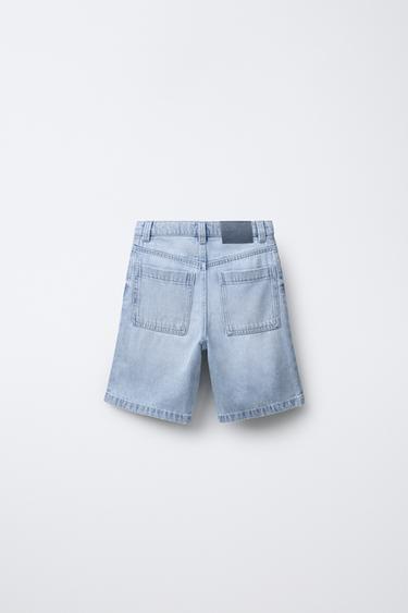 BERMUDA EN DENIM RELAXED BAGGY - Bleu clair de Zara - Image 1
