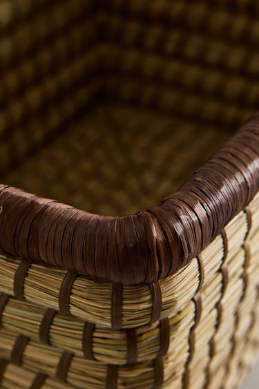 SQUARE WOVEN BASKET - Brown by Zara - Image 4