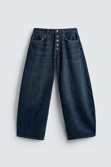 BALLOON FIT JEANS - Dark navy by Zara - Image 6