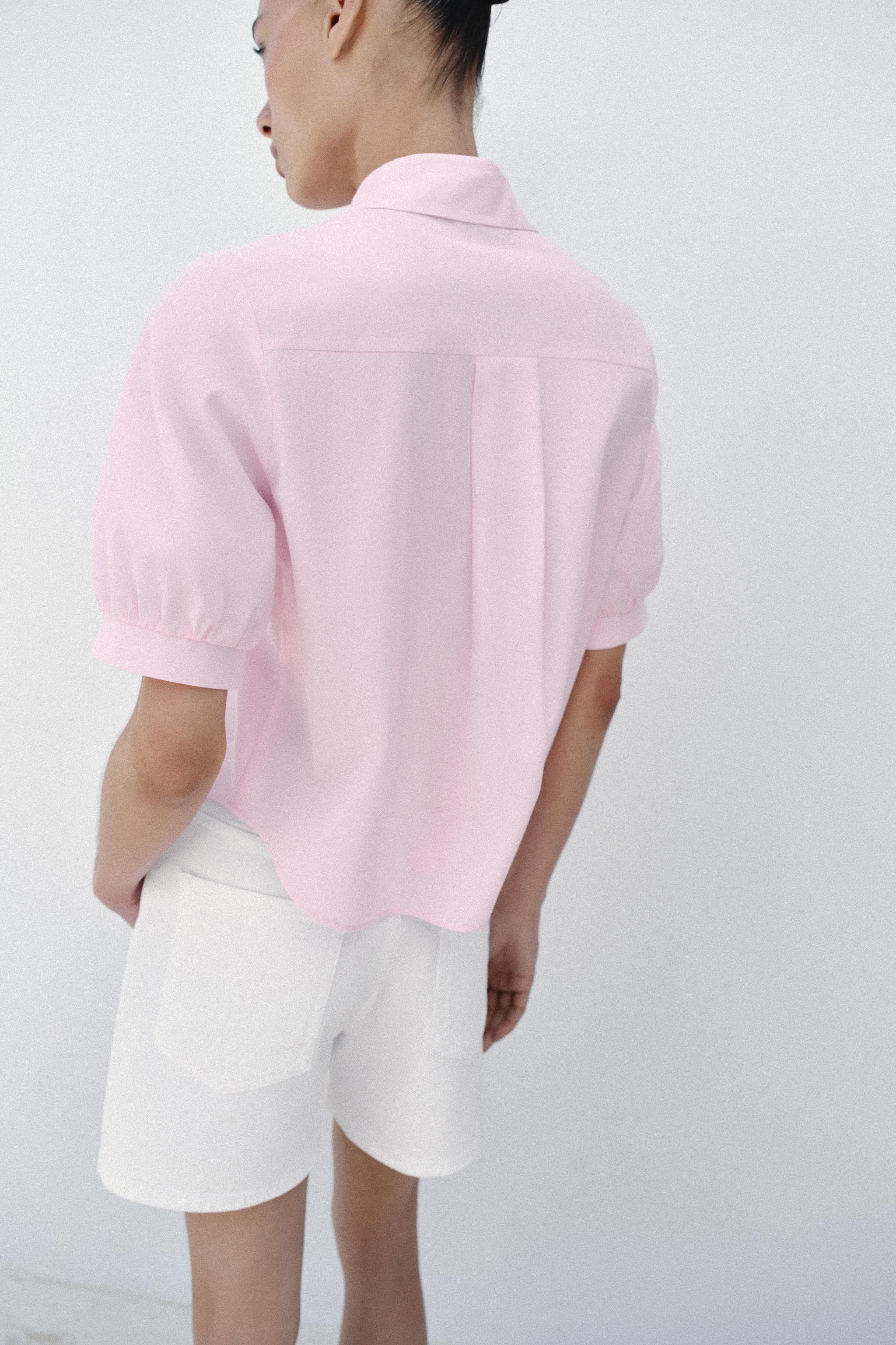 SHORT SLEEVE SHIRT WITH PEARLS