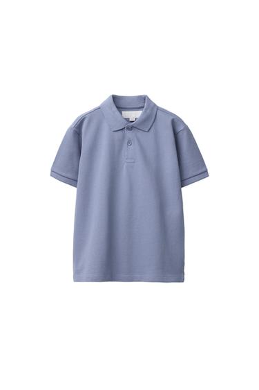 BASIC PIQUÉ POLO - Lichtblauw van Zara