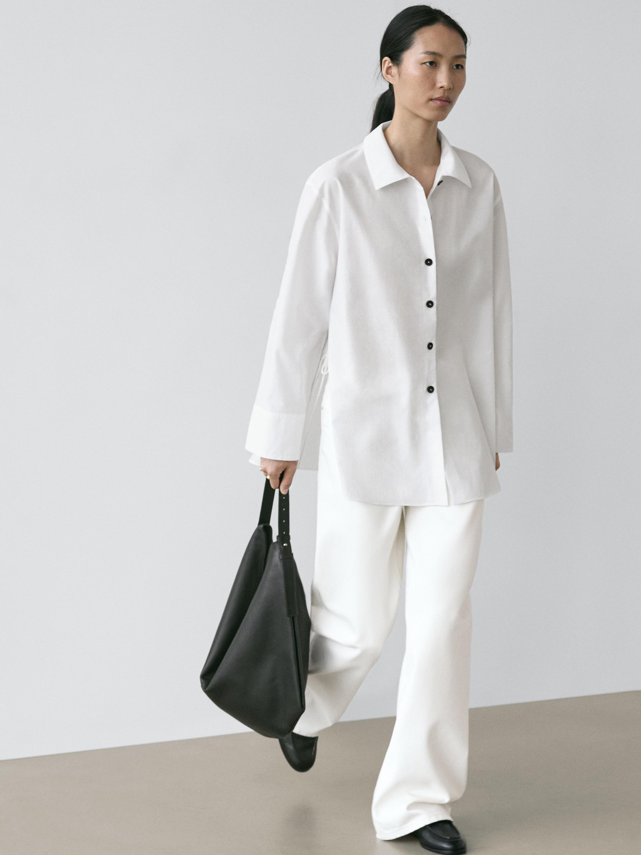 Shirt with tie detail