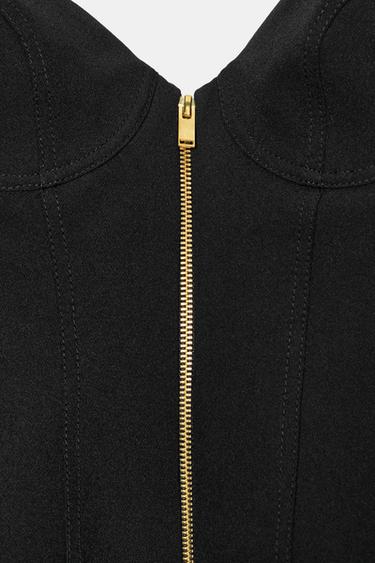 TOP STYLE CORSET À ZIP - Noir de Zara - Image 8