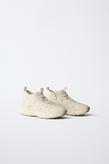 BASKETS MONTANTES CHAUSSETTES - Blanc de Zara - Image 1