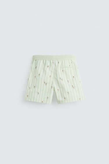 MAILLOT DE BAIN MOYEN BRODÉ - Vert pastel de Zara - Image 6