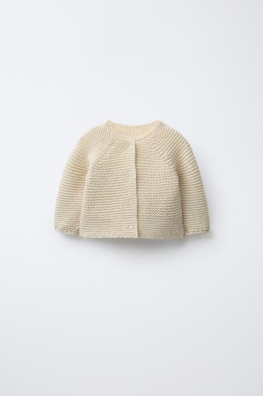 CHUNKY KNIT CARDIGAN - Light beige by Zara