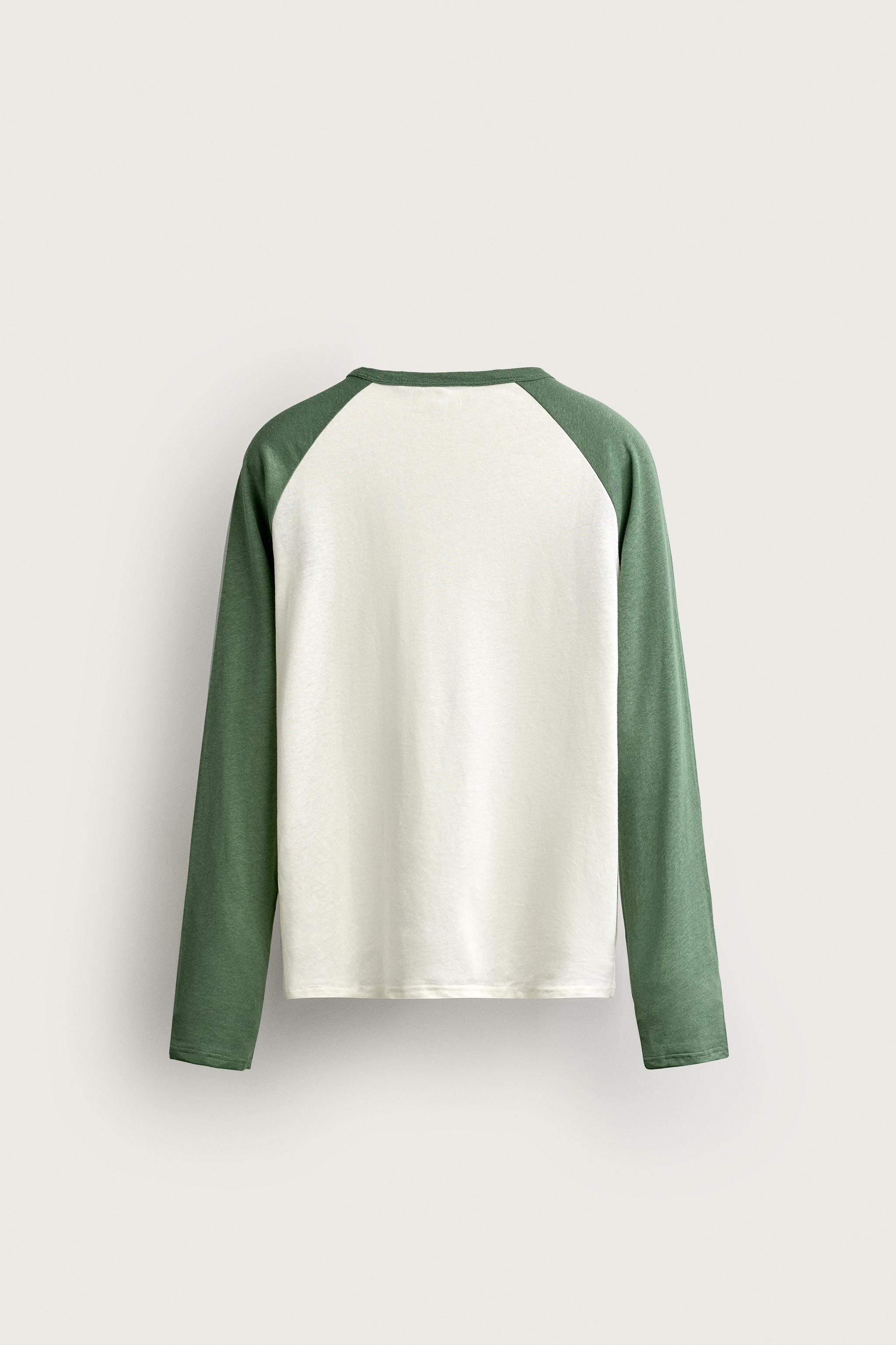 COTTON-LINEN RAGLAN T-SHIRT