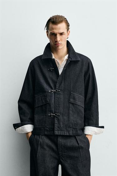 МЕТАЛЛДЫҚ "МОРЖ АУЗЫ" БЕКІТПЕЛЕРІ БАР ДЖИНС БЕШПЕТІ - Индиго Zara компаниясынан