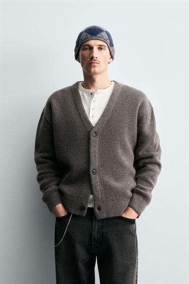 CÀRDIGAN DE PUNT AMB TEXTURA - Gris de Zara