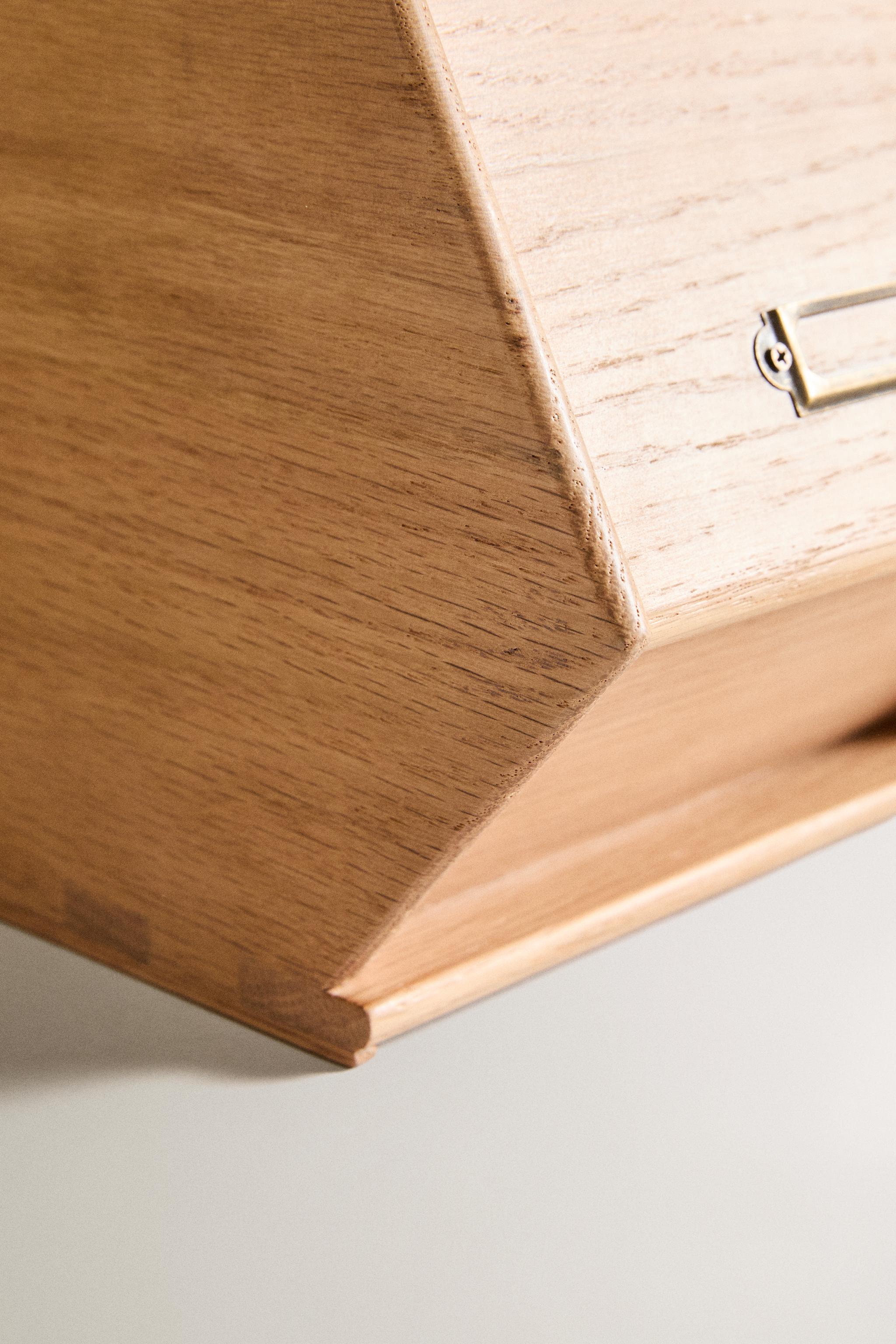 OAK WOOD BREAD BOX