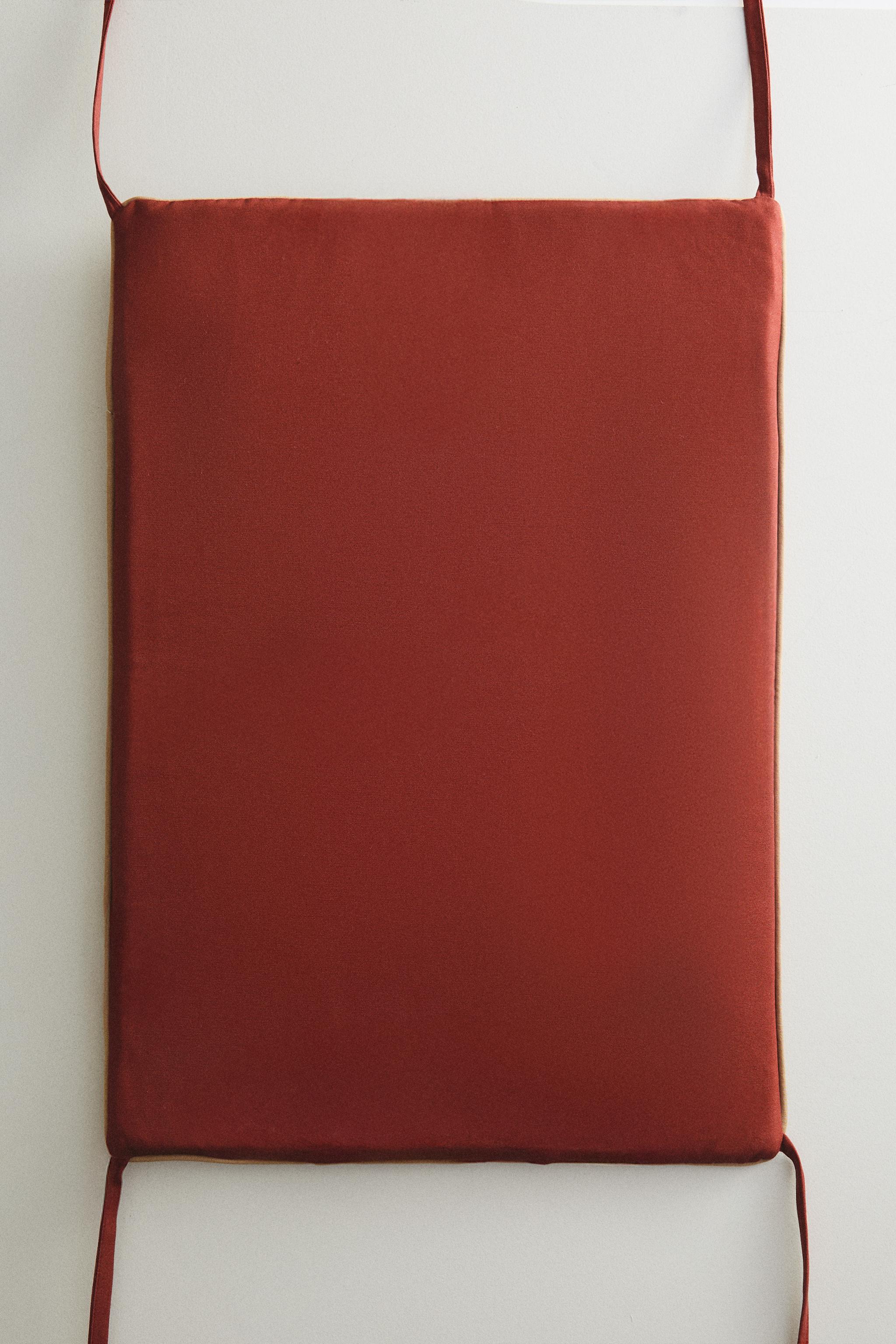OUTDOOR CONTRAST BENCH BACK CUSHION — Reddish