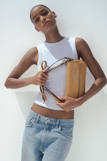 SAC BANDOULIÈRE DOUBLE ANSE - Marron foncé de Zara - Image 1