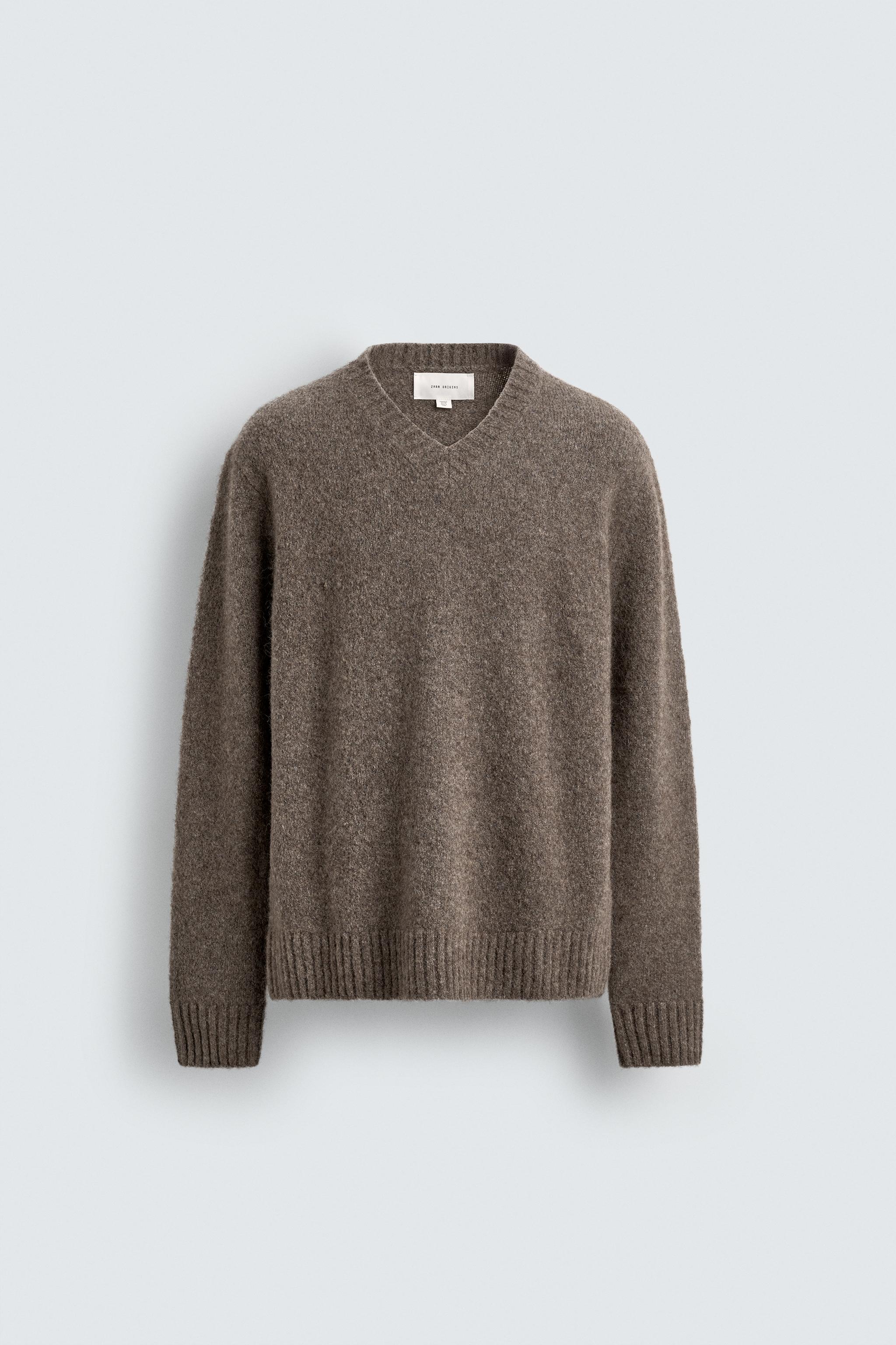 SUÉTER COM ESTRUTURA E FIBRA YAK - Vison-vigoré | ZARA Brasil