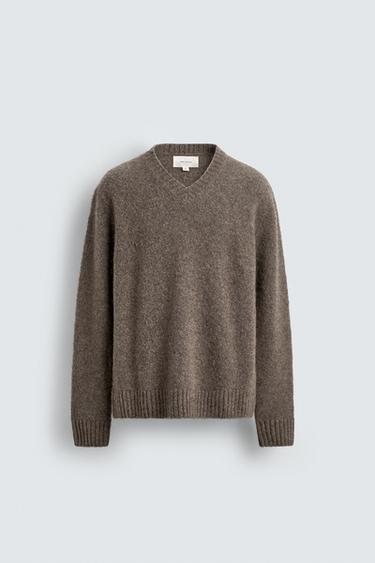 SWEATER DE ESTRUTURA COM FIBRA IAQUE - Vison-vigoré da Zara
