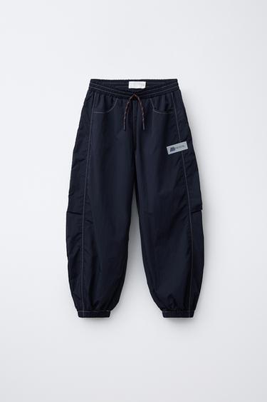 QUẦN JOGGER NYLON - màu xanh hải quân từ Zara - Hình ảnh 0