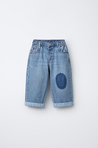 JEANS BAGGY RODILLERA - Azul medio de Zara