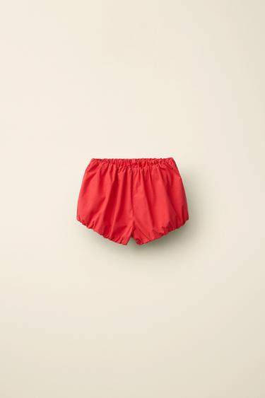 카라멜 런던 X 자라 콜라보 포플린 블루머 - Zara의 레드 - 이미지 0