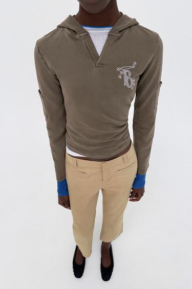 Zara BRATZ® HOODIE TOP - Dark brown