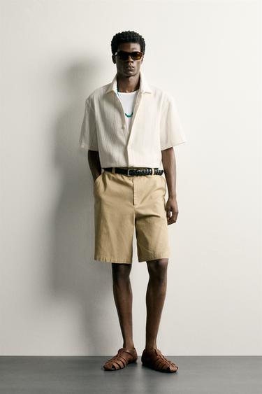 REGULAR FIT TEXTURED SHIRT - Ecru by Zara - Image 0