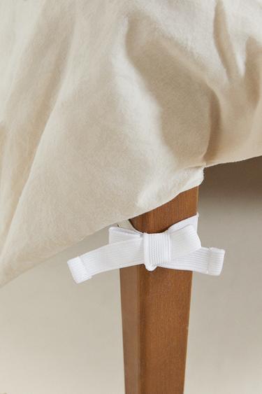 FADED LINEN VALANCE SHEET - Light beige by Zara - Image 4