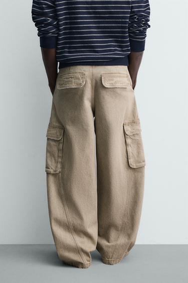 PANTALON CARGO COUPE BALLON - Beige de Zara - Image 2