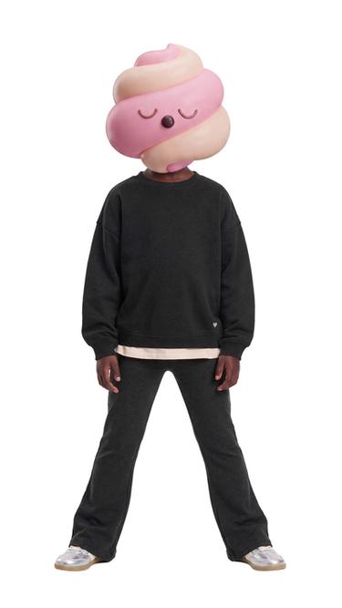 Zaras SPORTY SWEATSHIRT MED BRODERI - Mörkgrå