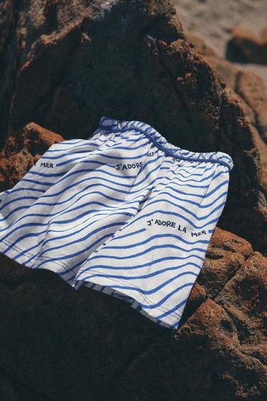ROPE PRINT BERMUDA SKORT - Bluish by Zara