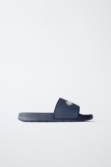 POOL SLIDERS - Navy Blue by Zara