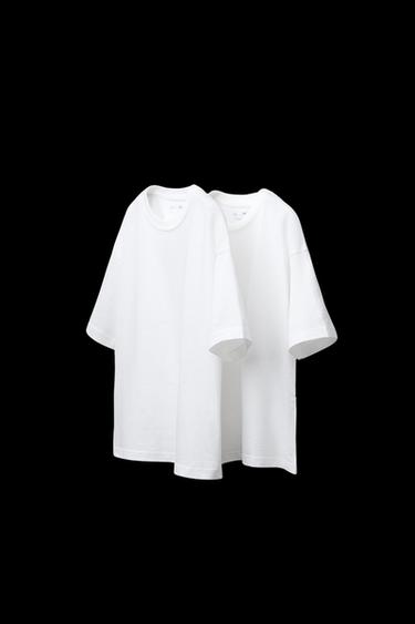2ER-PACK EINFARBIGE T-SHIRTS - Weiß von Zara - Bild 0