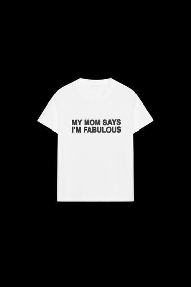 Zara TEXT T-SHIRT - white - Image 0