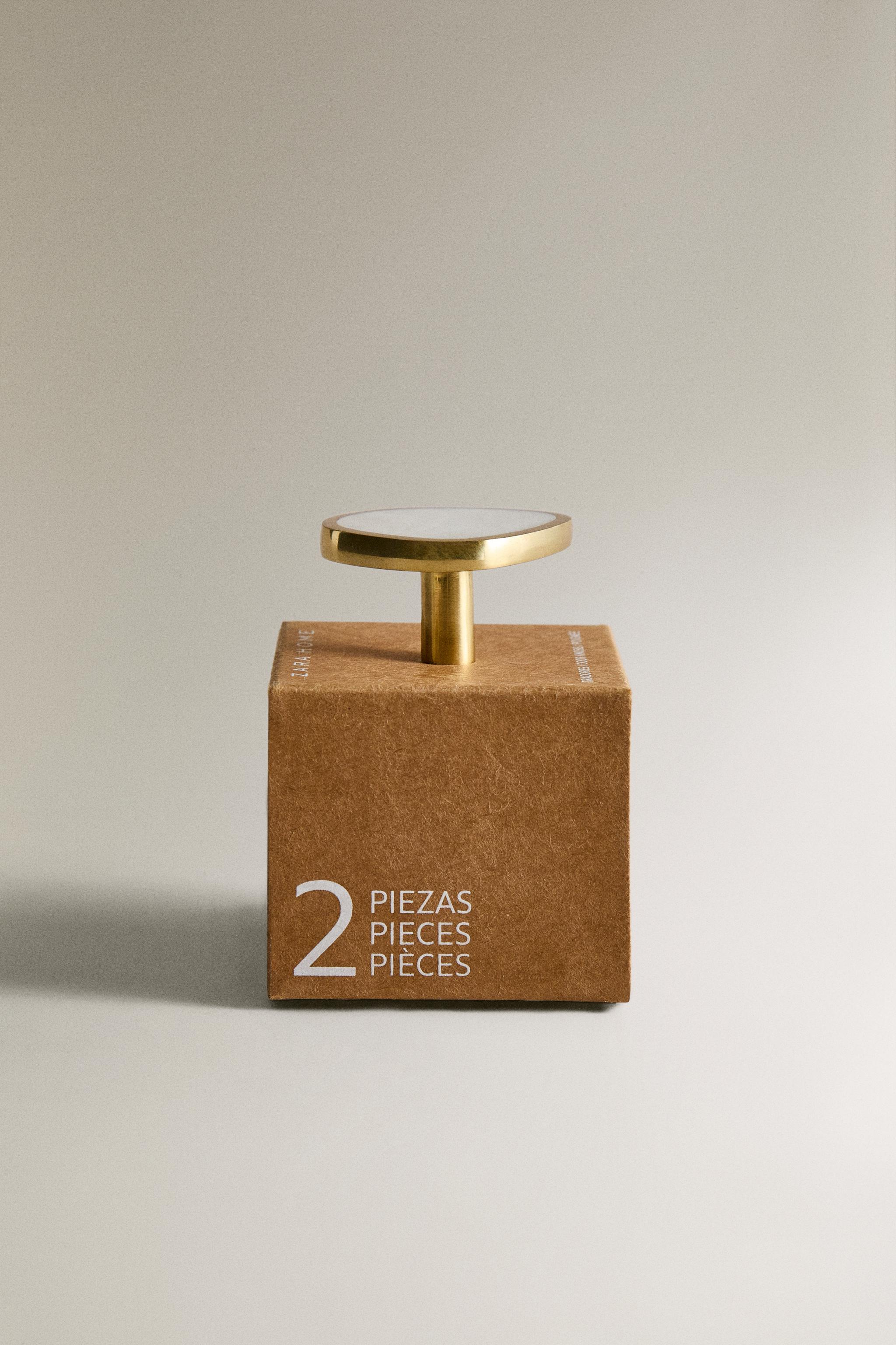 SET OF IRREGULAR MOTHER-OF-PEARL KNOBS (SET OF 2)