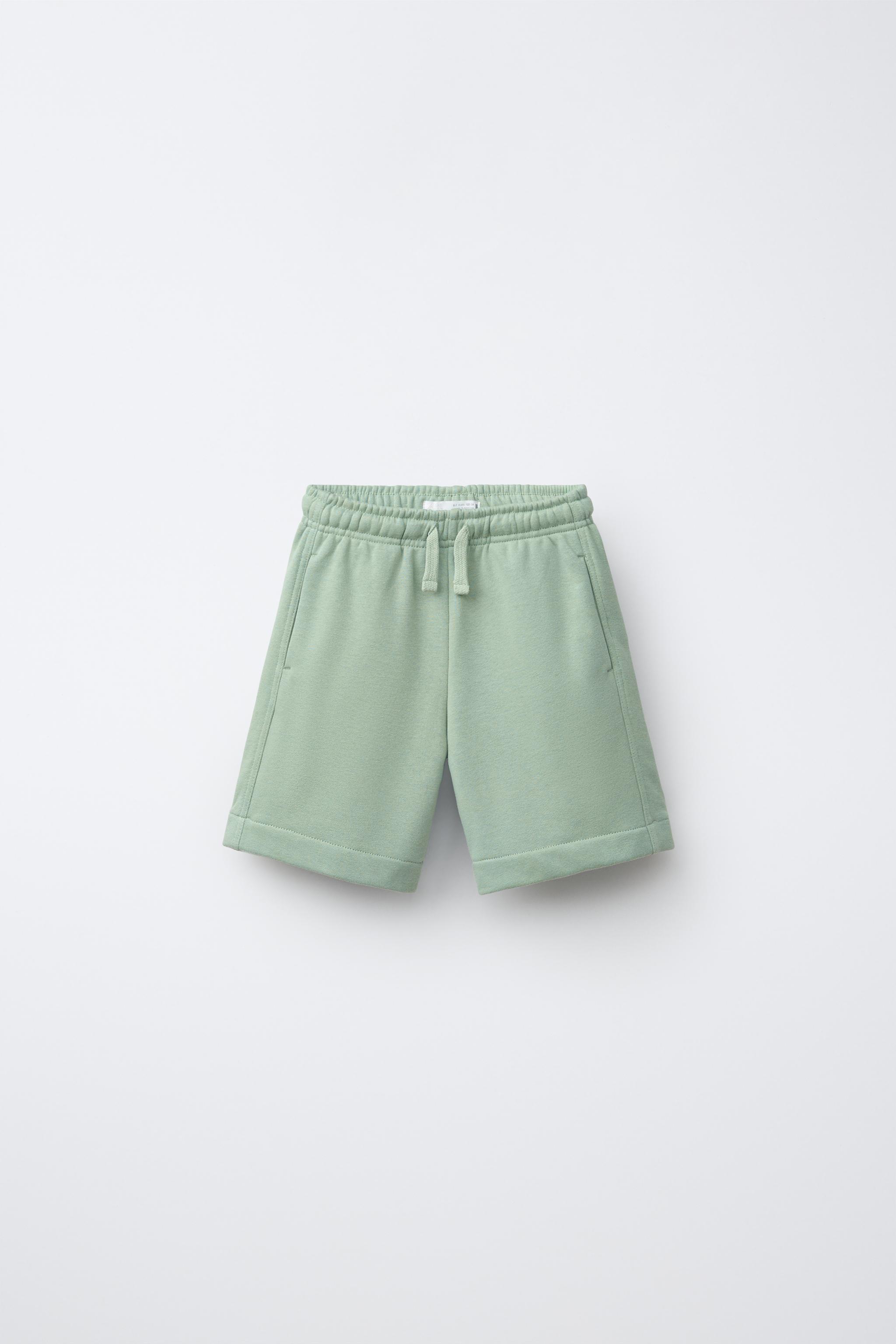 TWO-PACK PLAIN SHORTS — Green / Blue (alternate view)