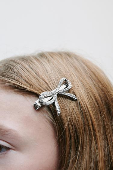 3-PACK OF SHINY BOW HAIR CLIPS - Black by Zara