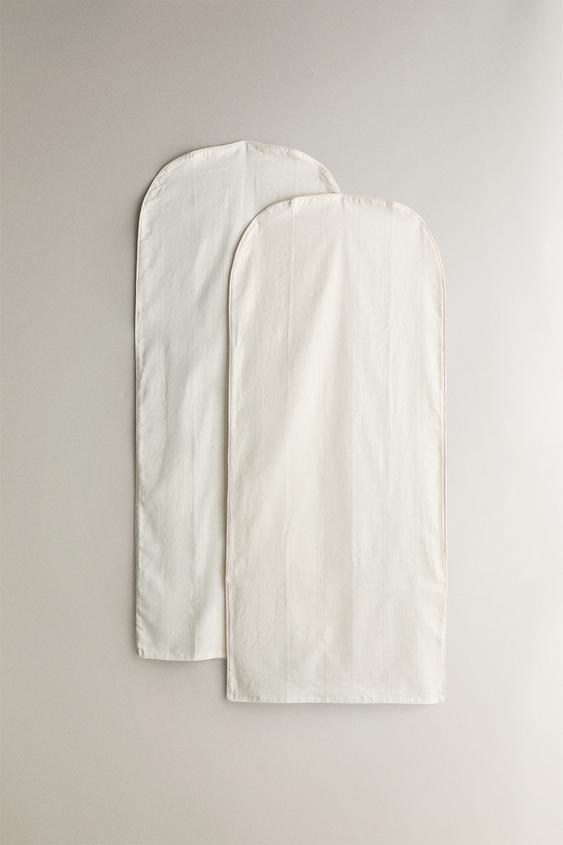 LARGE LINEN AND COTTON WARDROBE COVER (PACK OF 2) - Light beige by Zara - Image 0