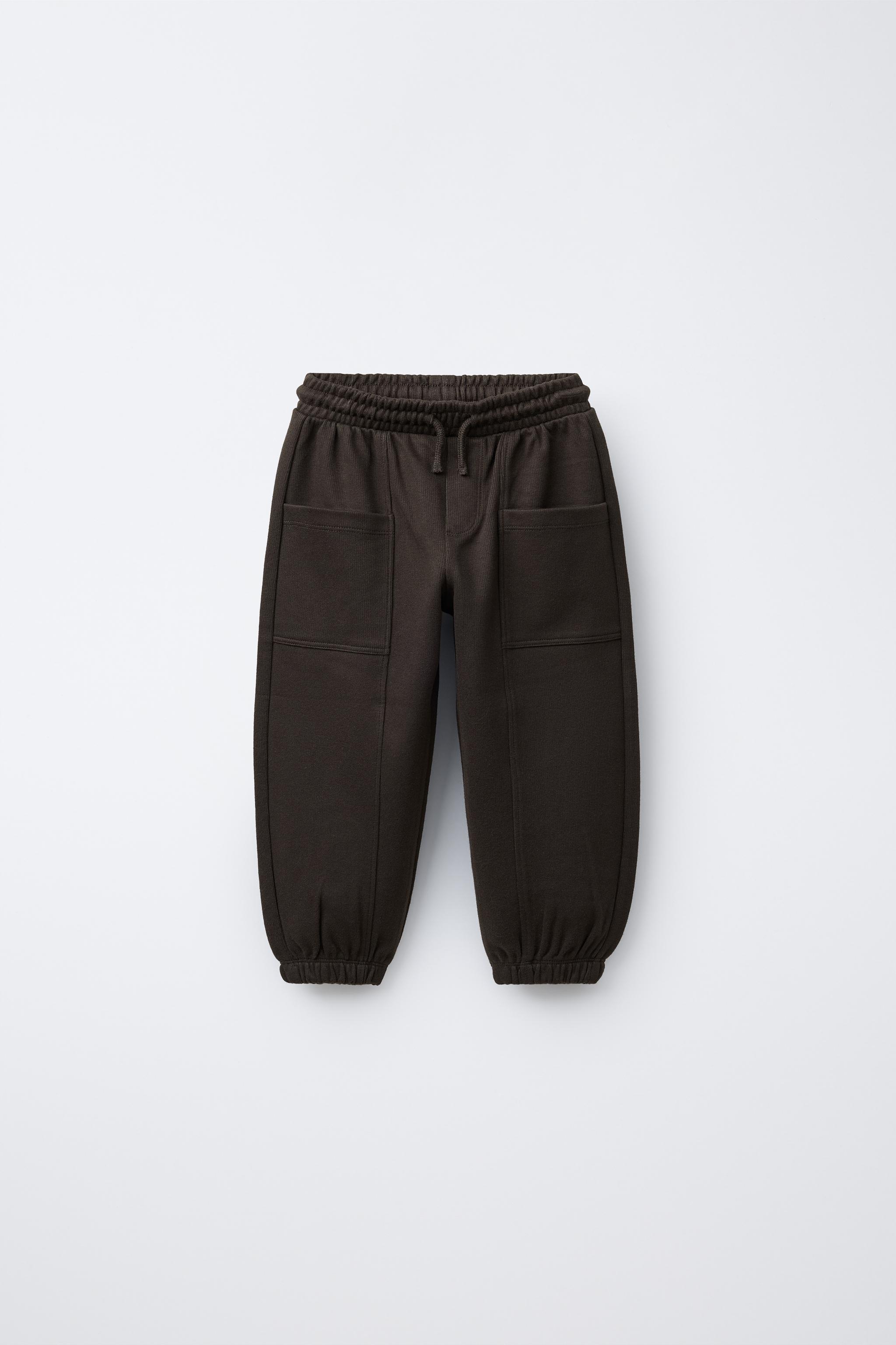 Zara India Zara Slouchy Jogging Trousers Pure Cotton Slouchy