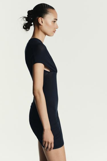 SOFT MODAL CROSSOVER TOP - Dark anthracite by Zara - Image 4