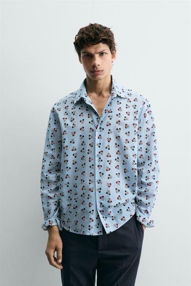 CAMISA MINNIE + MICKEY MOUSE HARRY LAMBERT FOR ZARA X DISNEY - Añil de Zara