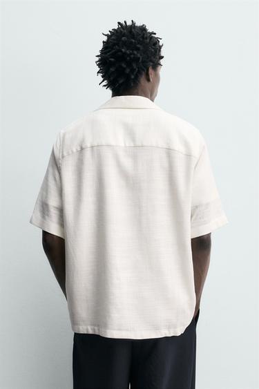 Zara FLUID TEXTURED SHIRT - White