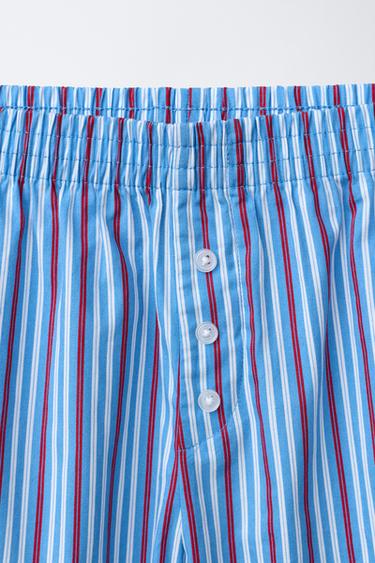 AGES 6-14 / STRIPED PYJAMA SET - Blue by Zara
