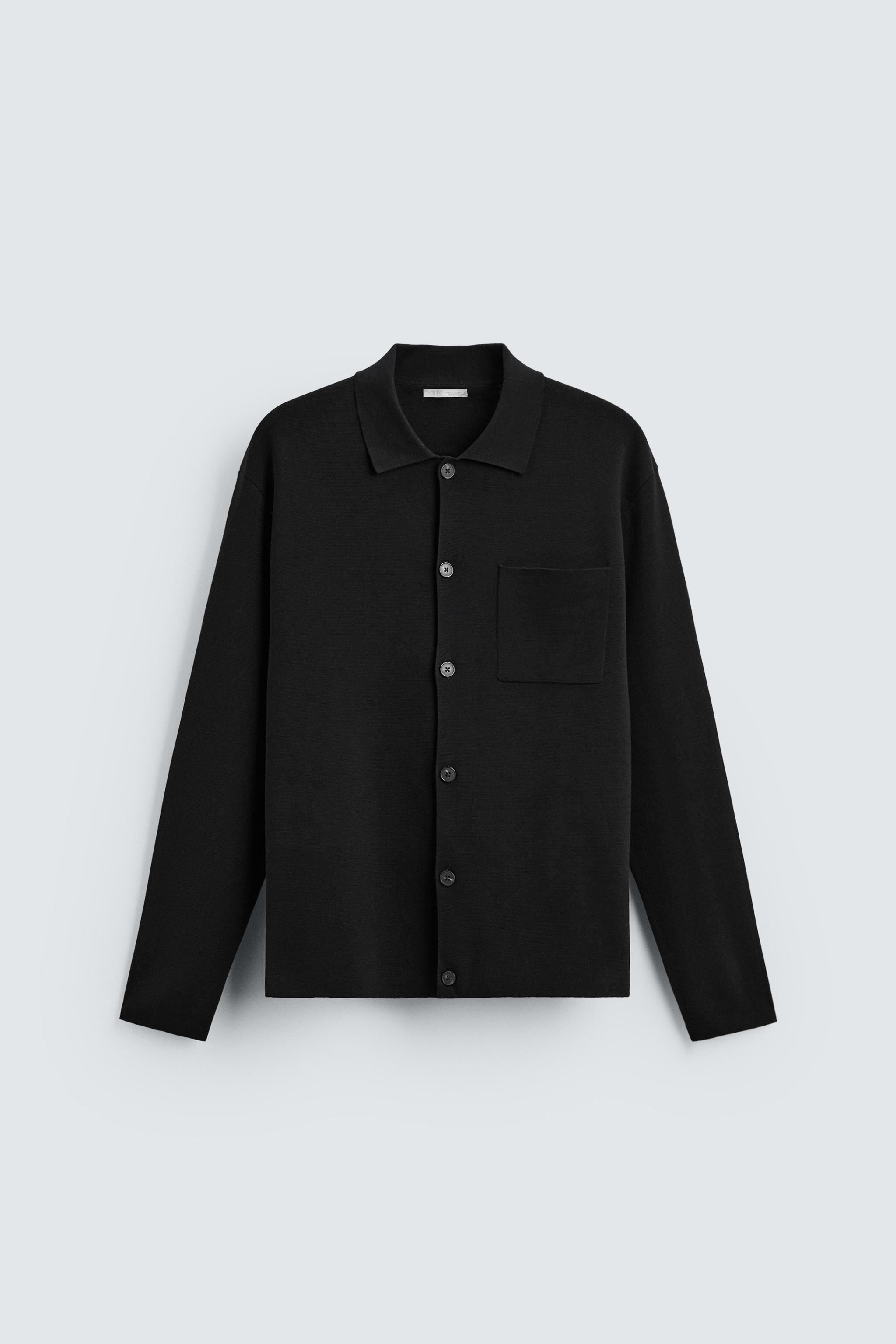 COTTON CARDIGAN WITH POCKET - Black | ZARA South Africa