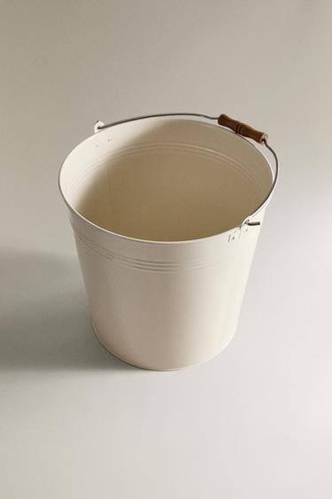 LACQUERED METAL TUB - Cream by Zara - Image 1