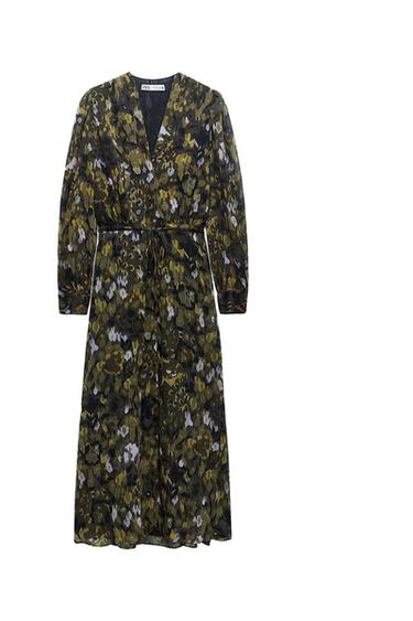 PRINTED MIDI DRESS