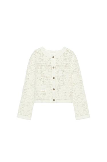 CROCHET JACKET WITH BUTTONS