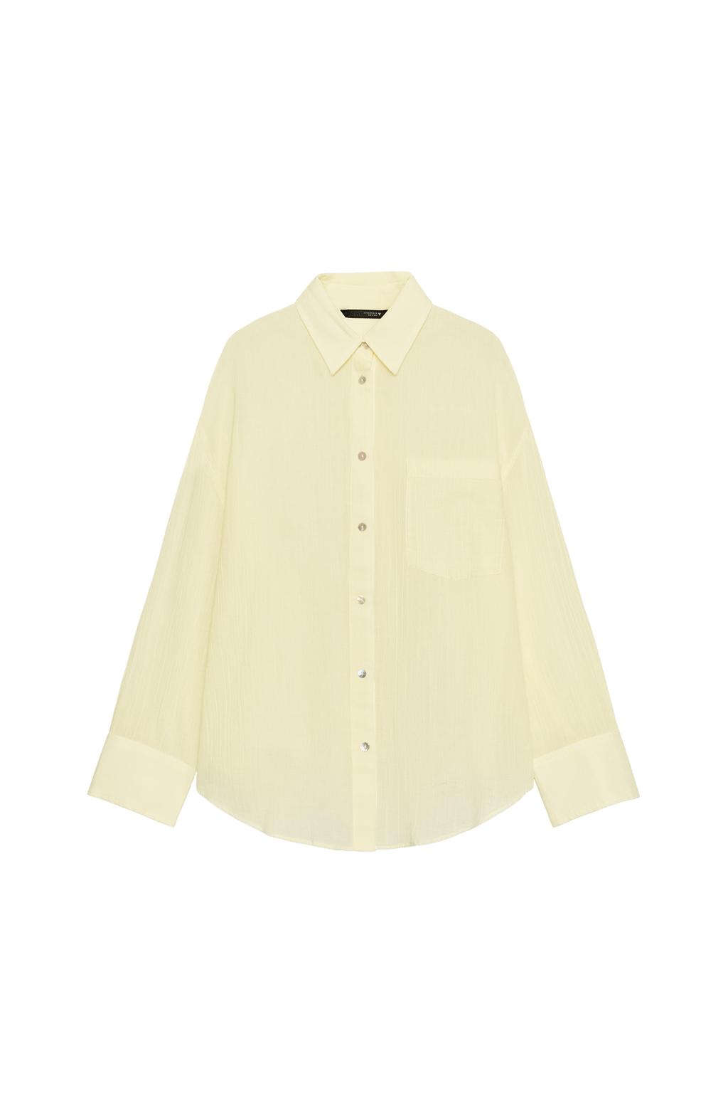OVERSIZED GAUZE SHIRT WITH POCKET - image 3